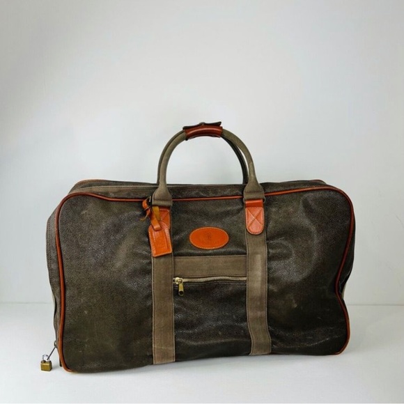 Mulberry Bags Mulberry Suitcase Vintage Green And Tan Leather